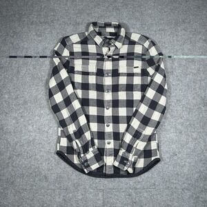 SuperDry Lumberjack Flannel Shirt Men's Size Small White Grey Heavyweight